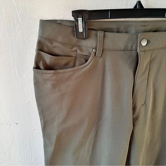 34X33 Lululemon ABC Pants Classic Fit Warpstreme Color Dk Green Retail $128
